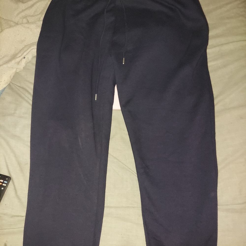 BooHoo Man Slim Fit Fleece Joggers Navy Blue 2XL